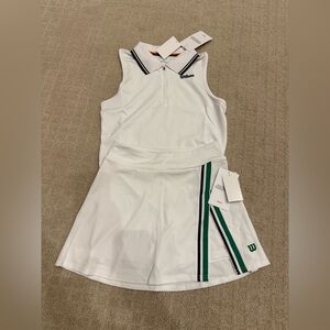 Wilson White and Black Striped Apparel